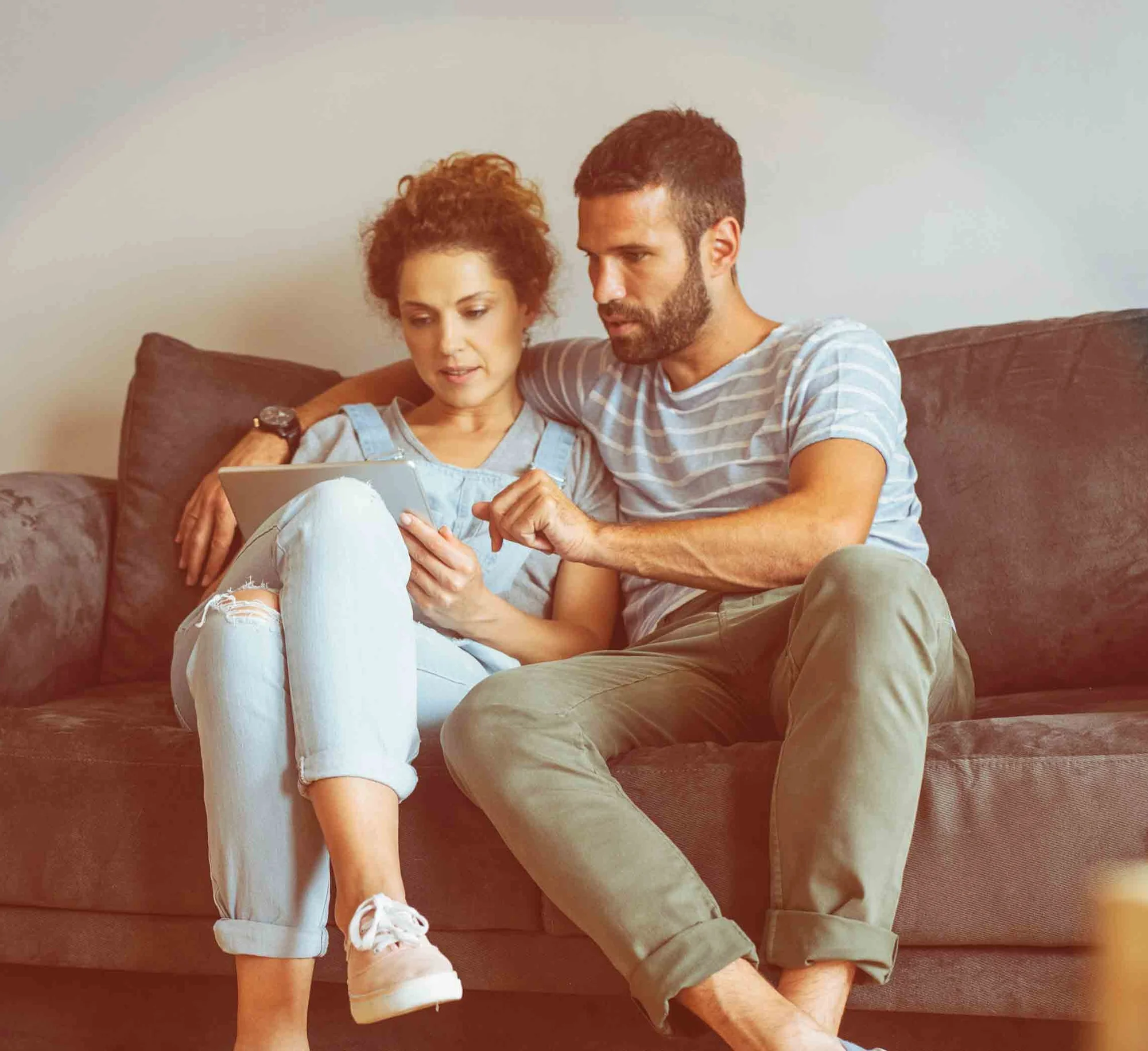 Young-couple-house-plans-stock