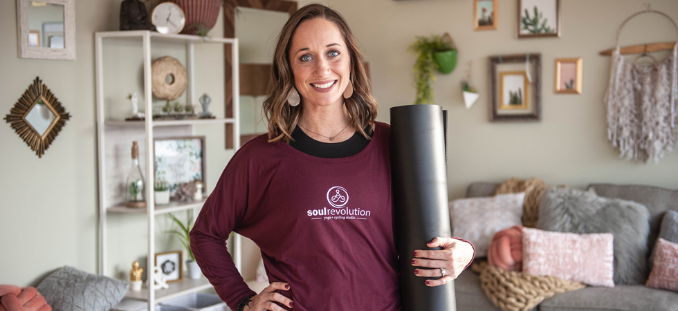 Dupaco helps member open unique yoga and cycling studio in Dubuque