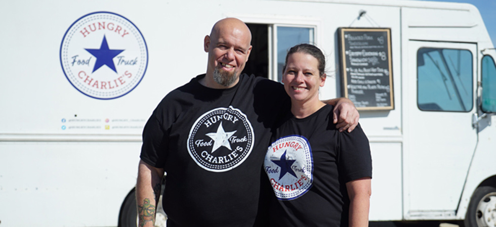 Couple using food truck to pay it forward