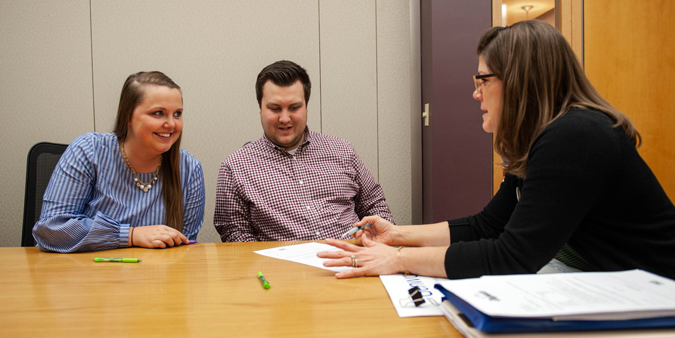 Dupaco members Tom and Rebecca Ameche close on their first home with Dupaco's Krystal Frederick