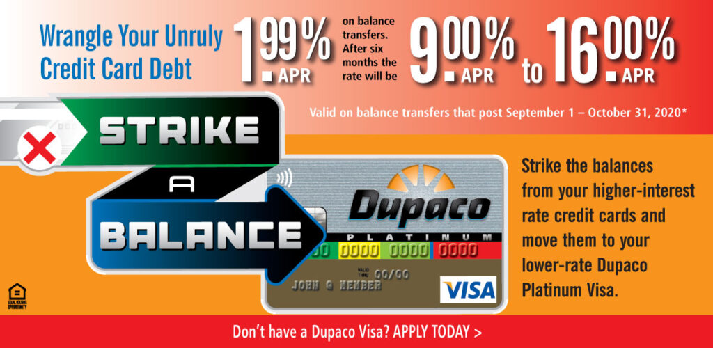 Strike a balance with this limited time balance transfer rate