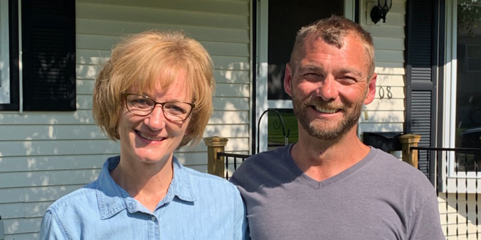 Dupaco helped Janie Houselog and her fiancé, Josh Post, prepare for homeownership. They bought their first house together in April. (T. Houselog/Dupaco photo)