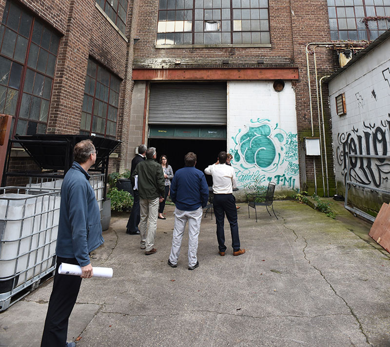 In 2018, Dupaco leadership envision the public walkway looking south from 11th Street.