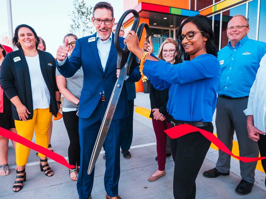 Image of ribbon-cutting ceremony in Cedar Rapids of the credit union’s newly complete Learning Lab