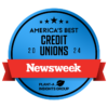 Newsweek Logo With Blue Circle With A Red Ribbon